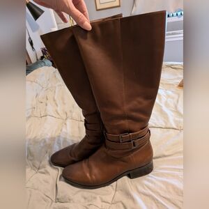 Naturalizer Reid wide calf tall leather boots